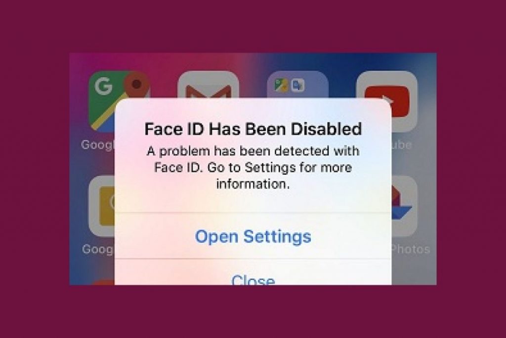 تم تعطيل Face ID في iPhone 13 